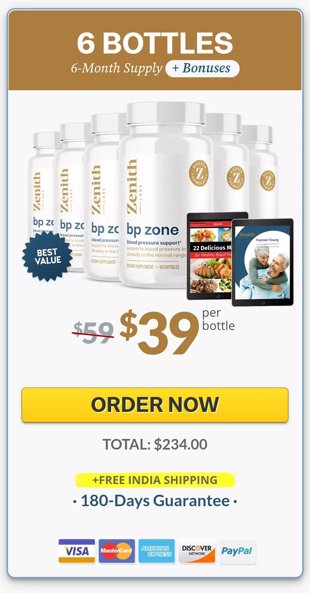 BP Zone® 6 bottles pricing